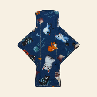 Wide Eyed Cats Cotton Single Light Flow Day Pad - Tree Hugger Cloth Pads