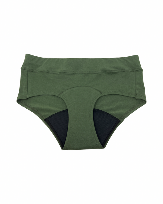 “Game Changer" Period Underwear - Mid-Rise -Forest
