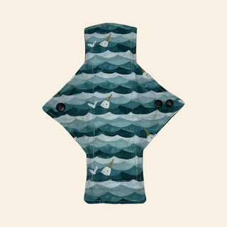Narwhal Cotton Single Light Flow Day Pad - Tree Hugger Cloth Pads