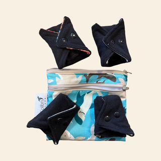 **NEW**Colibri Sharks Small Dual Pocket Wet Bag - Tree Hugger Cloth Pads