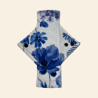 Blue/Purple Flowers Minky Light Flow Day Pad