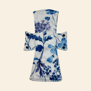 Blue/Purple Flowers Minky Single Night/Postpartum Pad