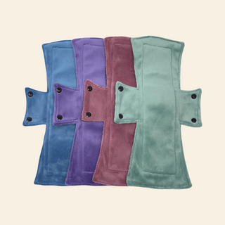 Spring Solid Minky Night/Postpartum Pad Set of 4