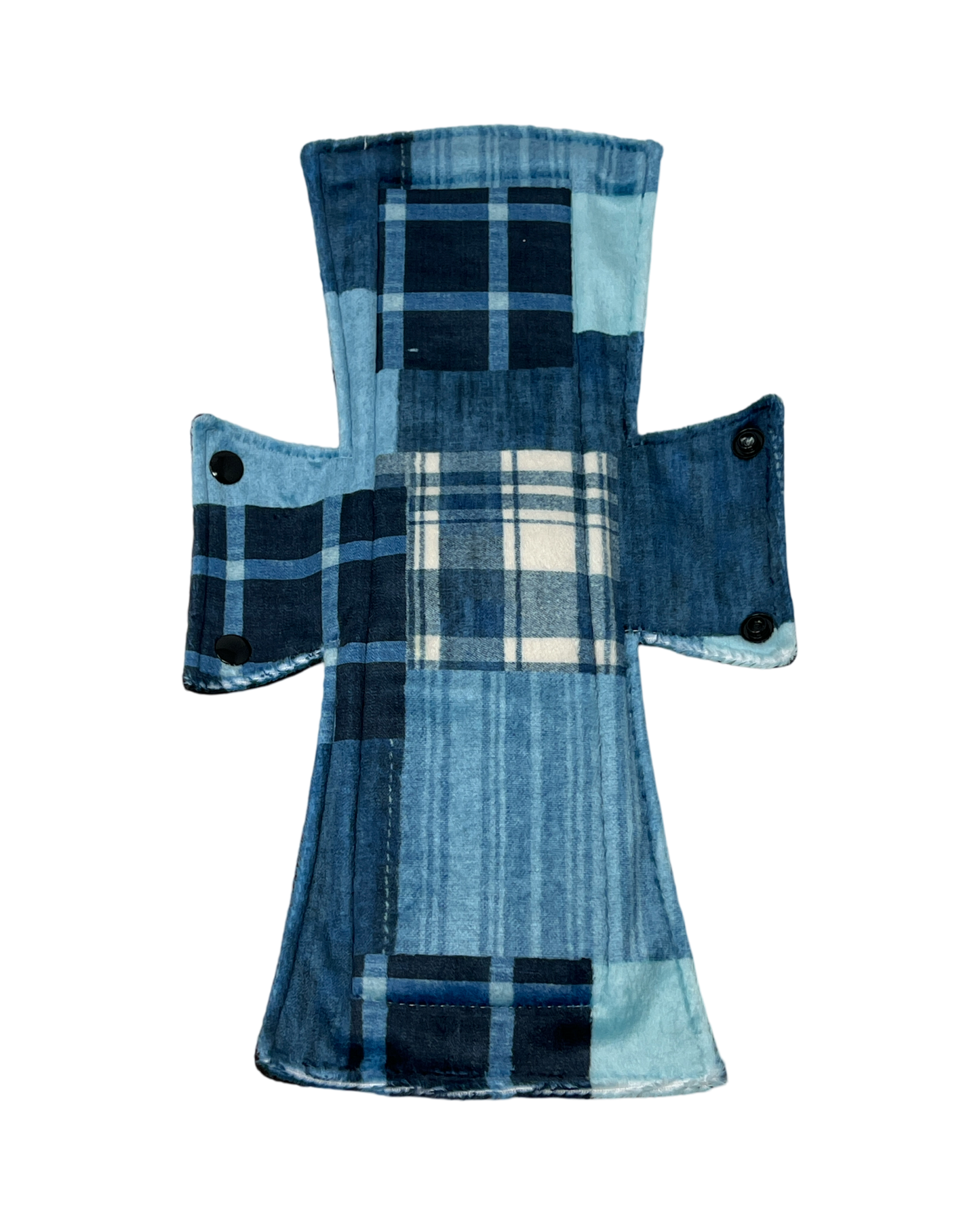 Blue Plaid Minky Single Night/Postpartum Pad