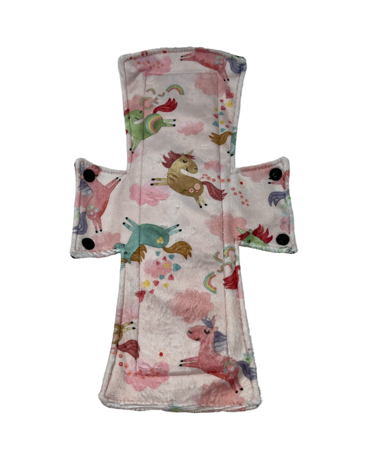 Pink Unicorn Minky Single Night/Postpartum Pad