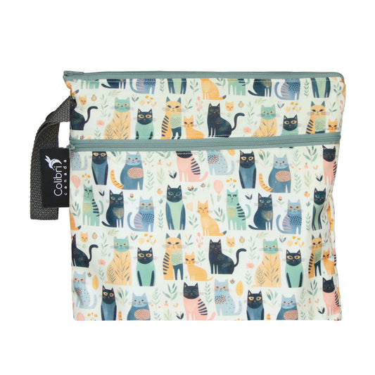 **NEW** Colibri Cats Dual Pocket Square Wet Bag