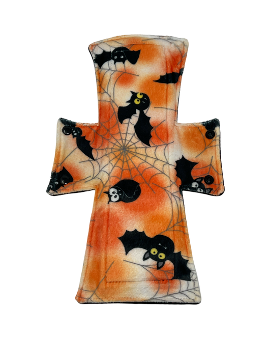 Orange Bats Minky Single Night/Postpartum Pad