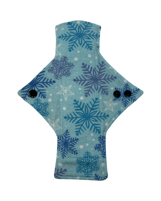 Flannel Blue Snowflakes Limited Edition Cotton Single Light Flow Day Pad