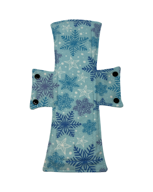 Flannel Blue Snowflakes Limited Edition Cotton Single Night/Postpartum Pad