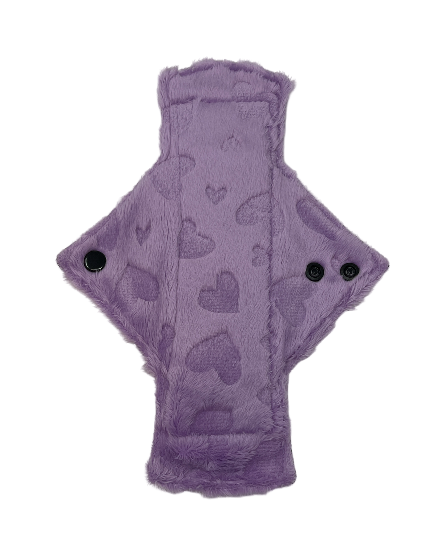 Fluffy Purple Hearts Minky Heavy Flow Day Pad