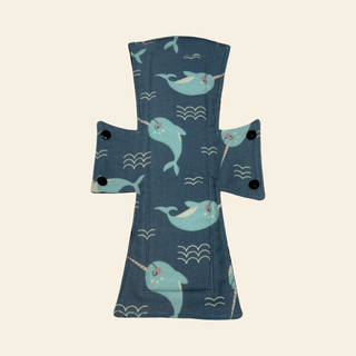 Flannel Narwhal Cotton Single Night/Postpartum Pad