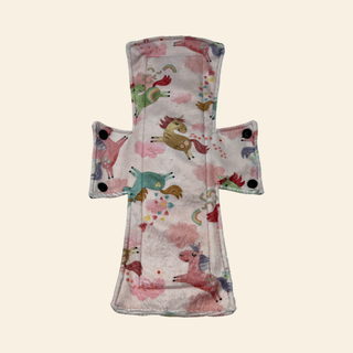 Pink Unicorn Minky Single Night/Postpartum Pad
