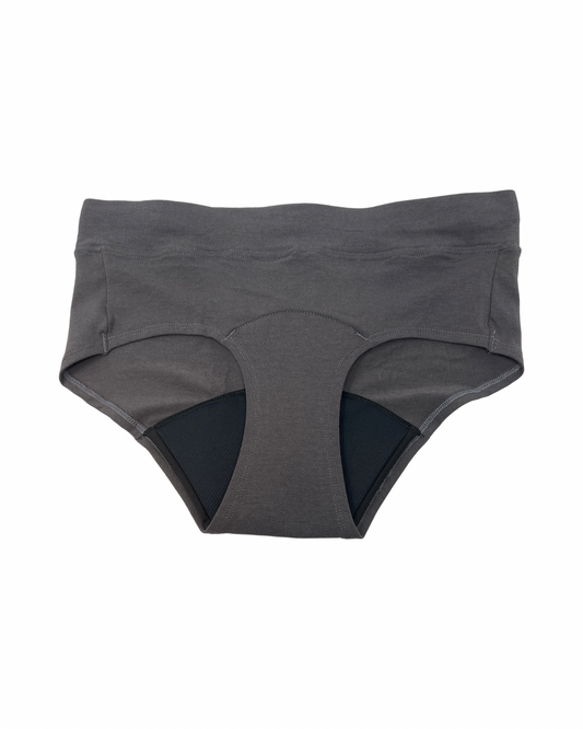 “Game Changer” Period Underwear - Mid-Rise -Steel Grey Small & Medium Only