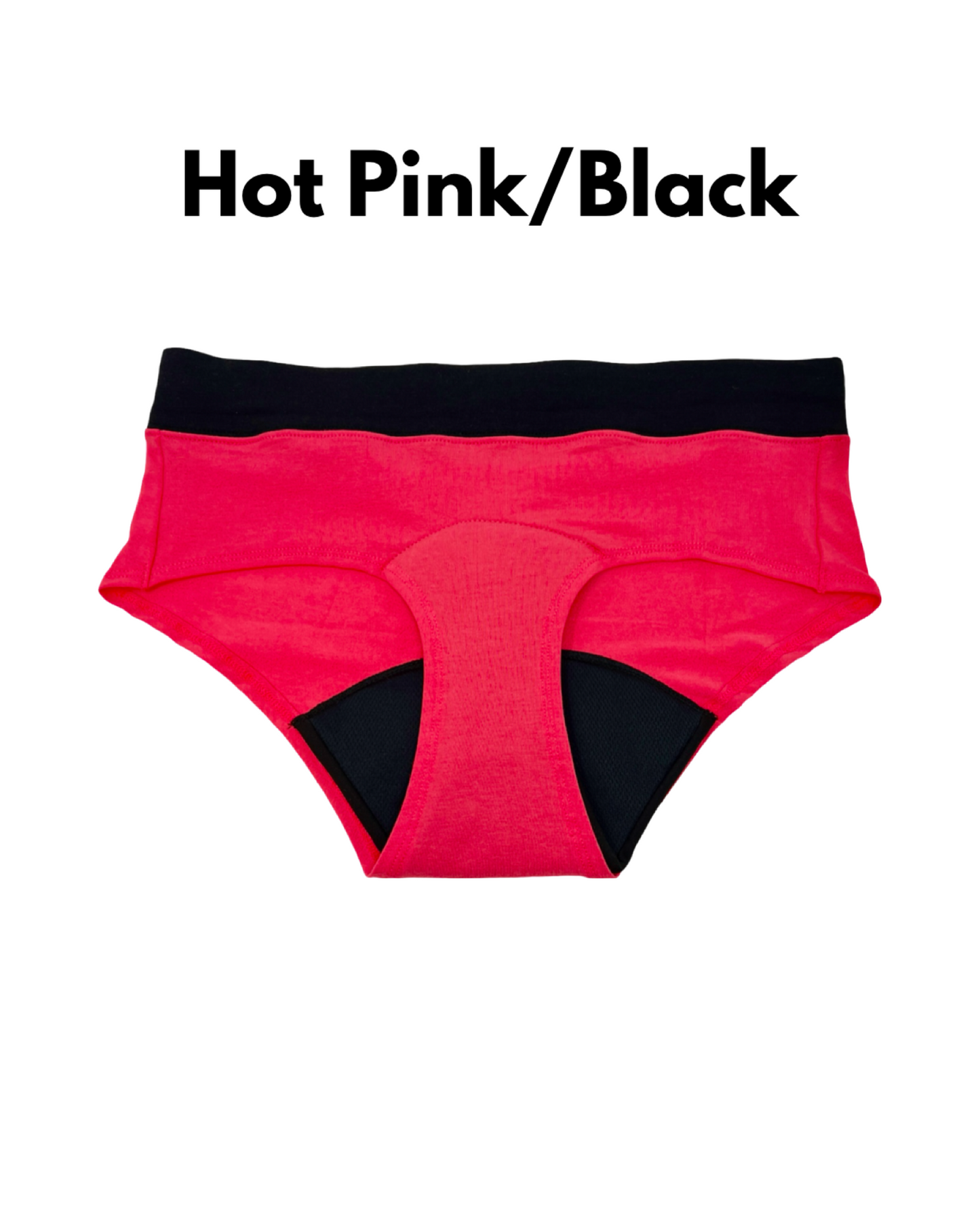 “Game Changer" Period Underwear - Black Waistband -Choose Colour & Size