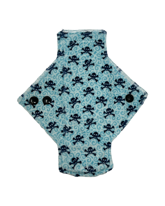 Blue Skulls Single Minky Pantyliner