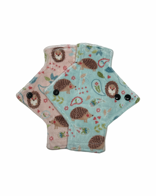 Paisley Hedgehog Minky Pantyliner Set