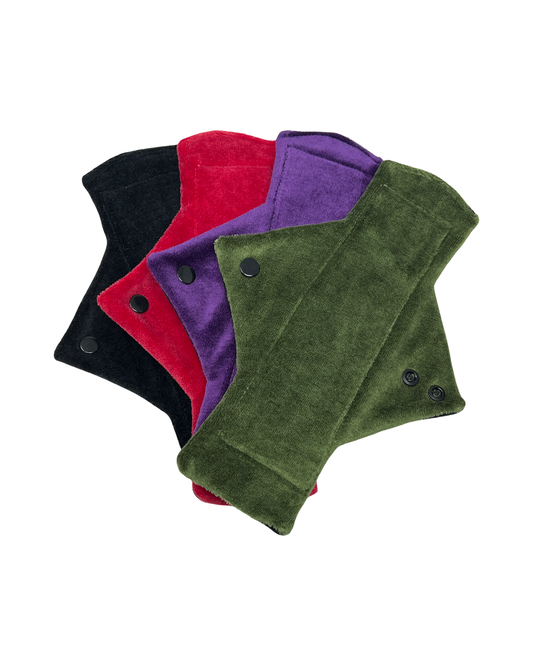 Dark Coloured Bamboo Light Flow Day Pads x4