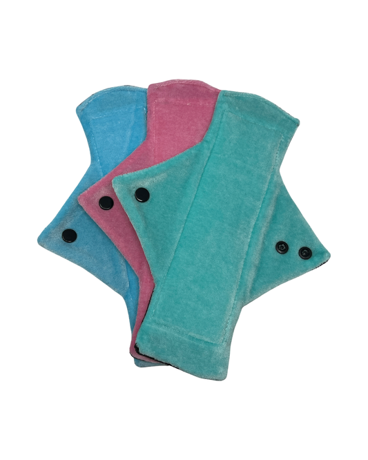 Light Coloured Bamboo Light Flow Day Pads x3