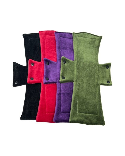Dark Coloured Bamboo Night/Postpartum Pads x4