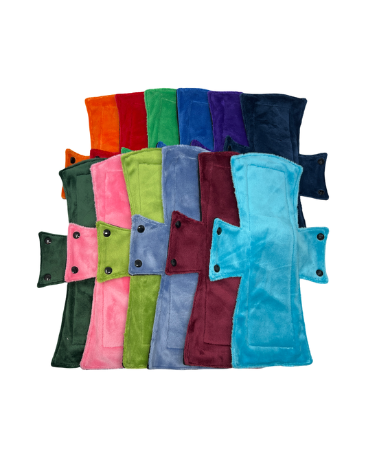 A Dozen Solid Minky Night/Postpartum Pads