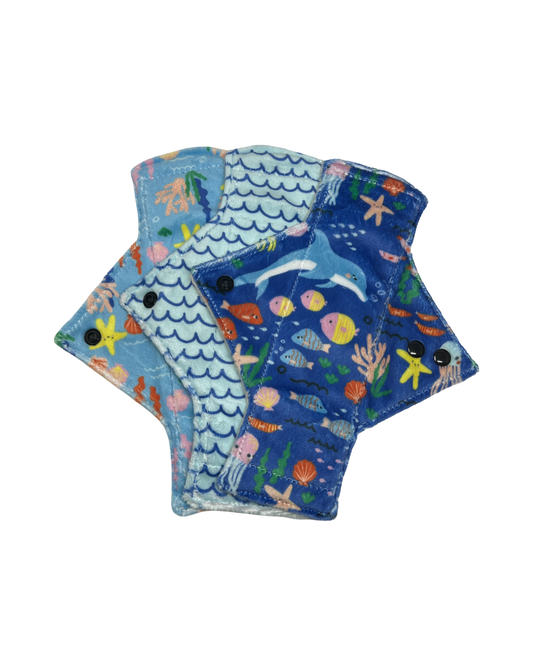 *Imperfect* Under the Sea Minky Light Flow Day Pads