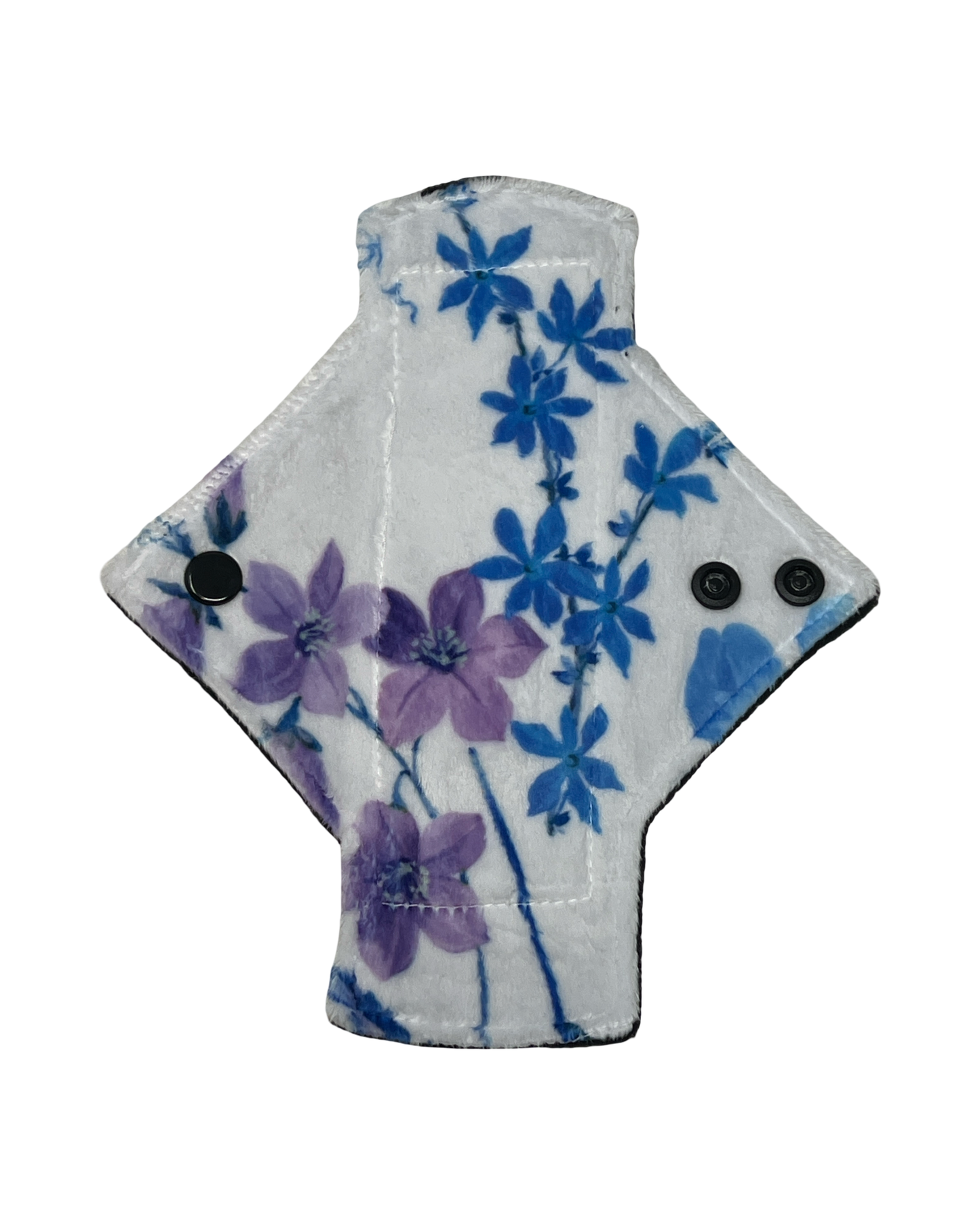 Blue & Purple Flowers Single Minky Pantyliner