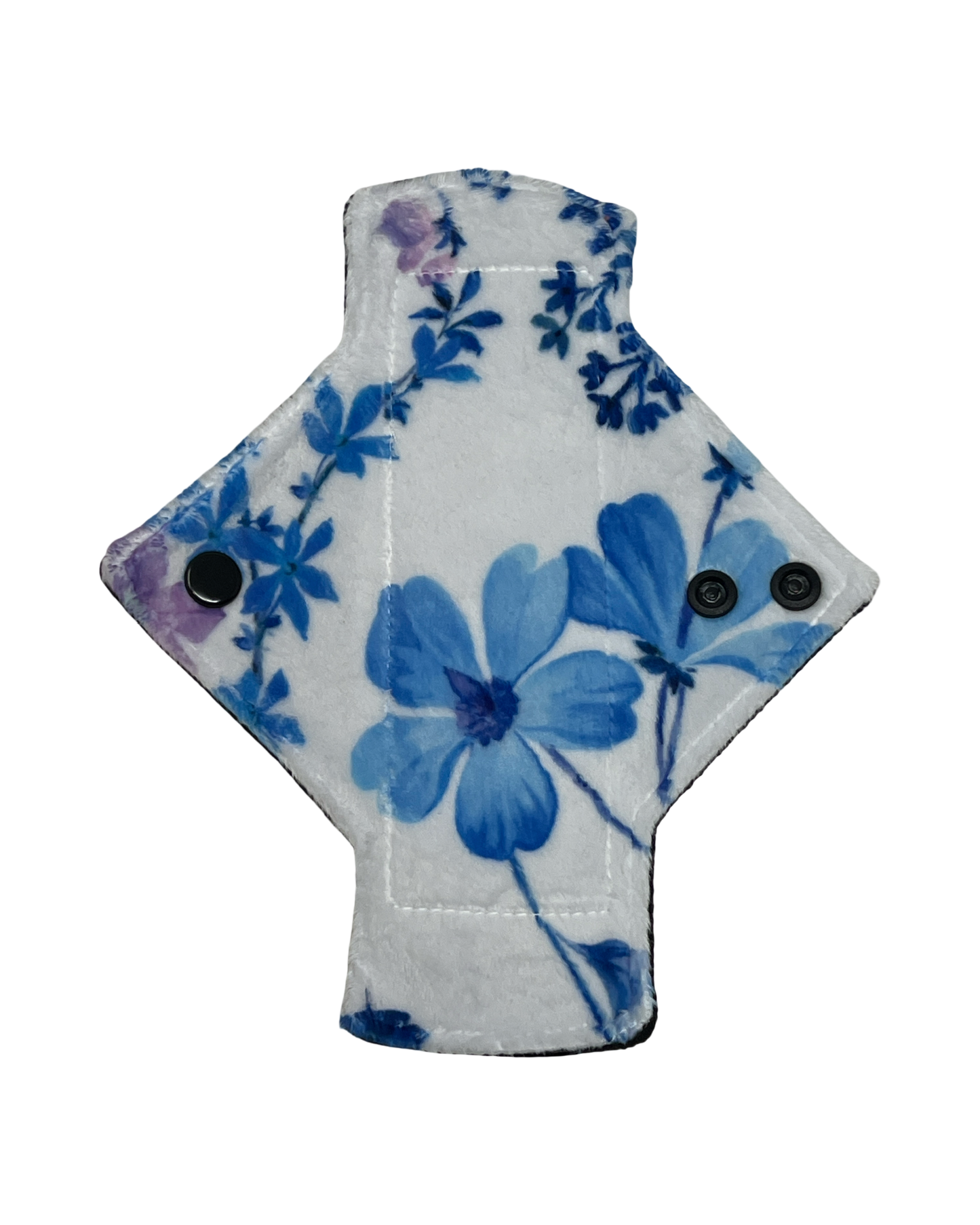 Blue & Purple Flowers Single Minky Pantyliner