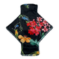 Black Wild Flowers Single Minky Pantyliner