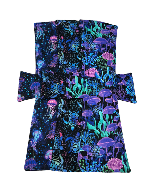 Black Light Cotton Super Night/Postpartum Pad Set 16.5"