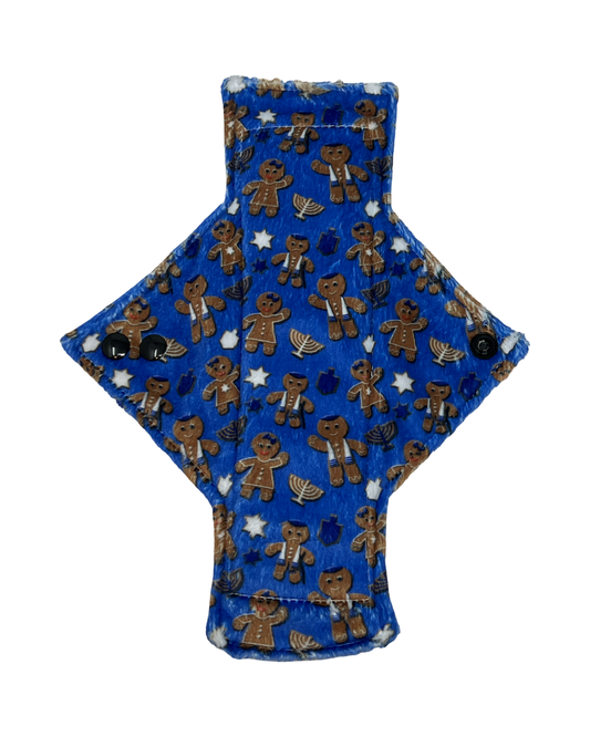 Hanukkah Gingerbread Minky Single Light Flow Day Pad