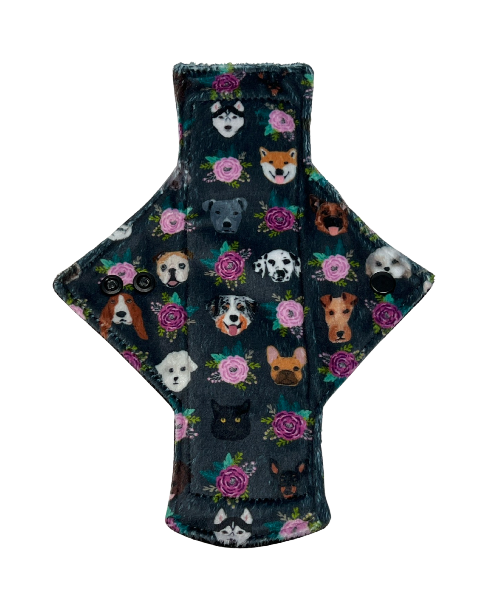 Stash Dash Event 2023 - Backed with Softshell Fleece Puppy Faces Limited Edition Minky Single Heavy Flow Day Pad - Tree Hugger Cloth Pads