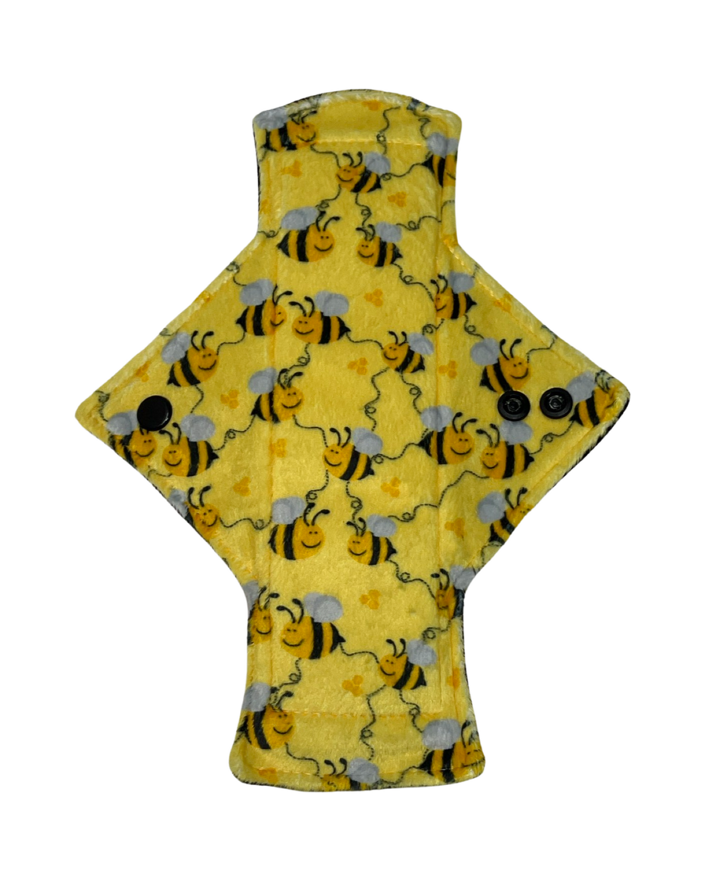 Stash Dash Event 2023 - Backed with Softshell Fleece Yellow Bees Limited Edition Minky Single Light Flow Day Pad - Tree Hugger Cloth Pads