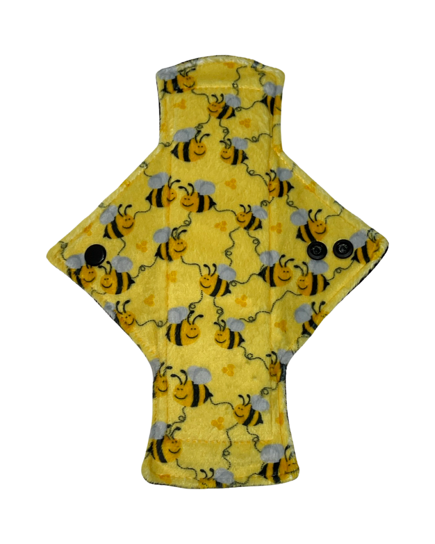Stash Dash Event 2023 - Backed with Softshell Fleece Yellow Bees Limited Edition Minky Single Heavy Flow Day Pad - Tree Hugger Cloth Pads