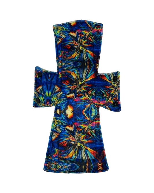 Stash Dash Event 2023 - Backed with Softshell Fleece Kaleidoscope Limited Edition Minky Single Night/Postpartum Pad - Tree Hugger Cloth Pads