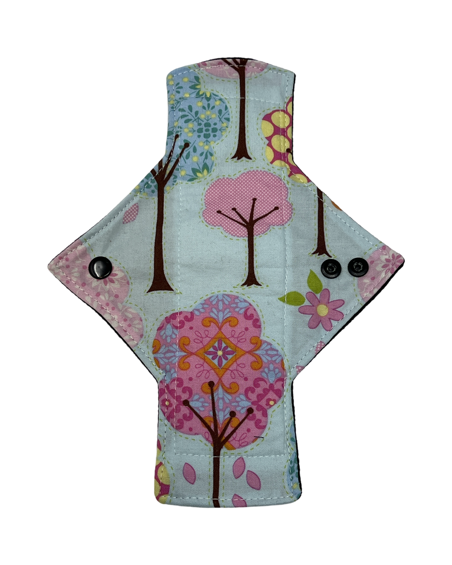 Stash Dash Event 2023 - Backed with Softshell Fleece Pastel Trees Limited Edition Cotton Single Light Flow Day Pad - Tree Hugger Cloth Pads