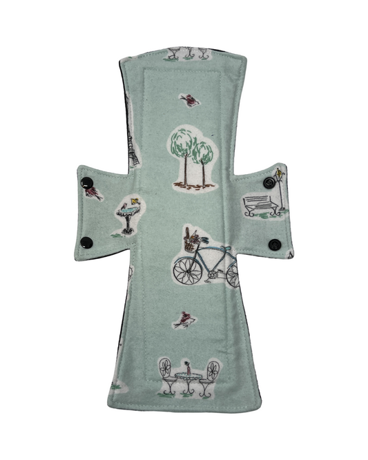 Stash Dash Event 2023 - Backed with Softshell Fleece France Limited Edition Cotton Single Night/Postpartum Pad - Tree Hugger Cloth Pads