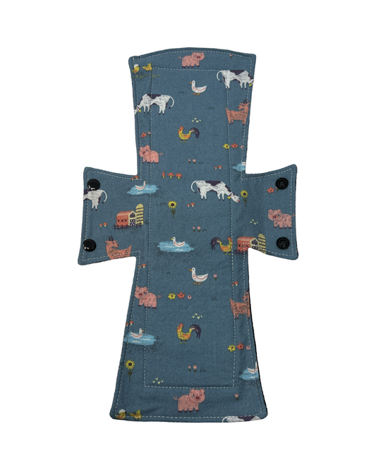 Stash Dash Event 2023 - Backed with Softshell Fleece Farm Friends Limited Edition Cotton Single Night/Postpartum Pad - Tree Hugger Cloth Pads