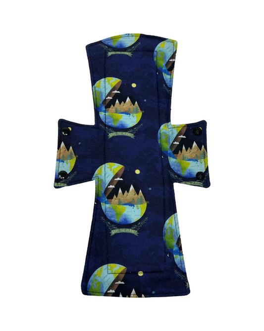 Stash Dash Event 2023 - Backed with Softshell Fleece Earth Limited Edition Cotton Single Night/Postpartum Pad - Tree Hugger Cloth Pads