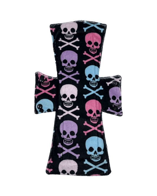 Big Skulls Limited Edition Minky Single Night/Postpartum Pad - Tree Hugger Cloth Pads