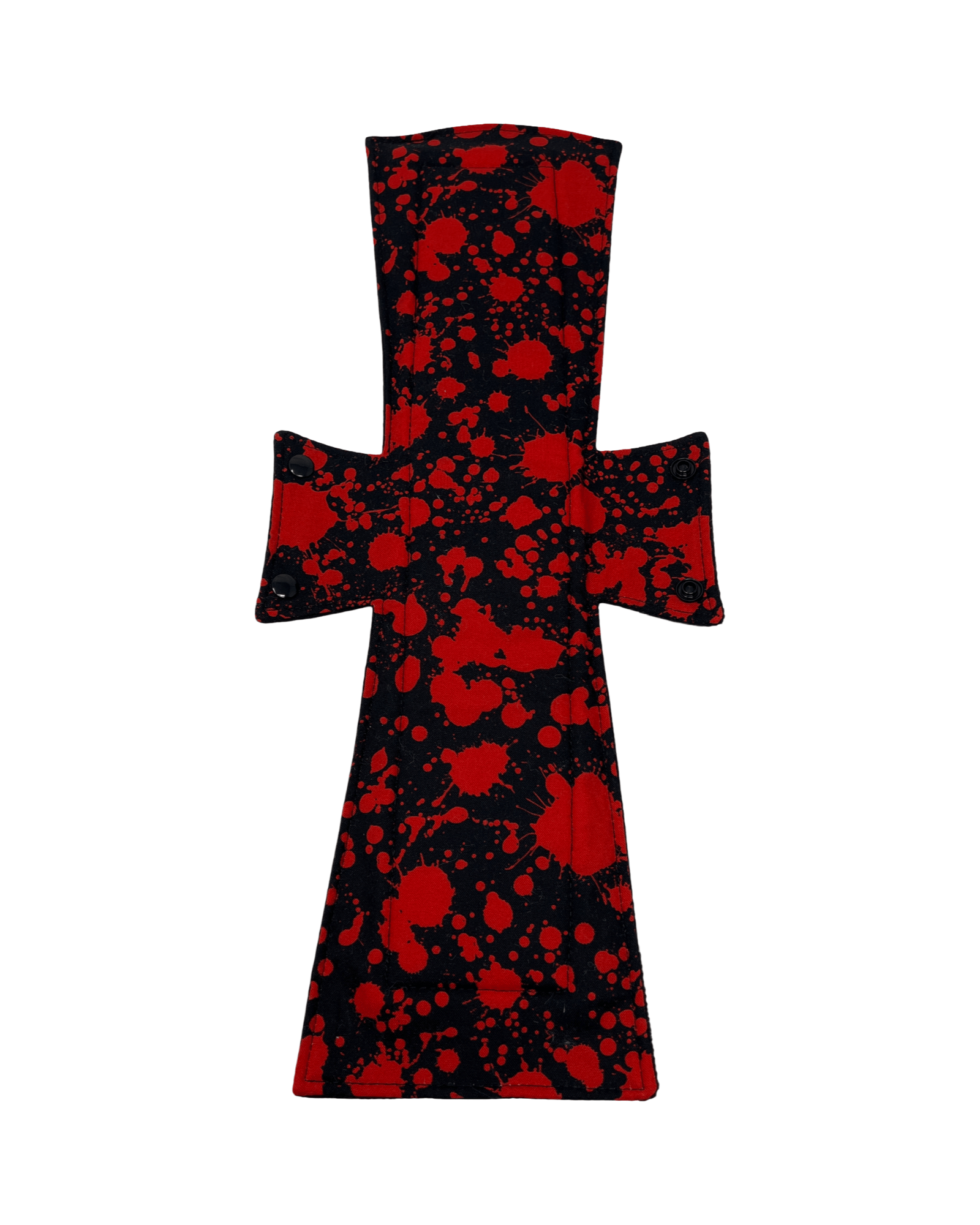 Black Blood Spatter Cotton Single Super Night/Postpartum Pad 16.5" - Tree Hugger Cloth Pads