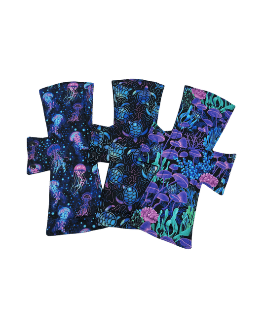 Black Light Cotton Night/Postpartum Pad Set - Tree Hugger Cloth Pads