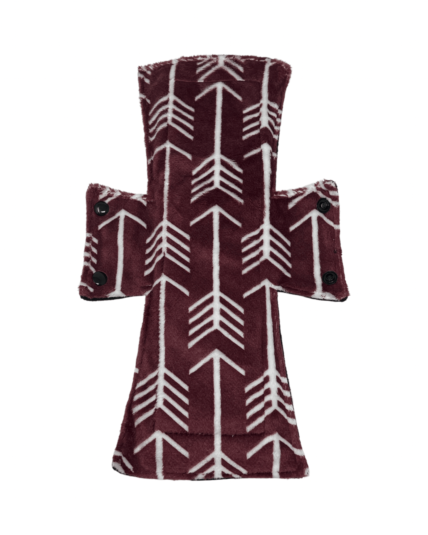 Burgundy Arrow Minky Single Night/Postpartum Pad - Tree Hugger Cloth Pads