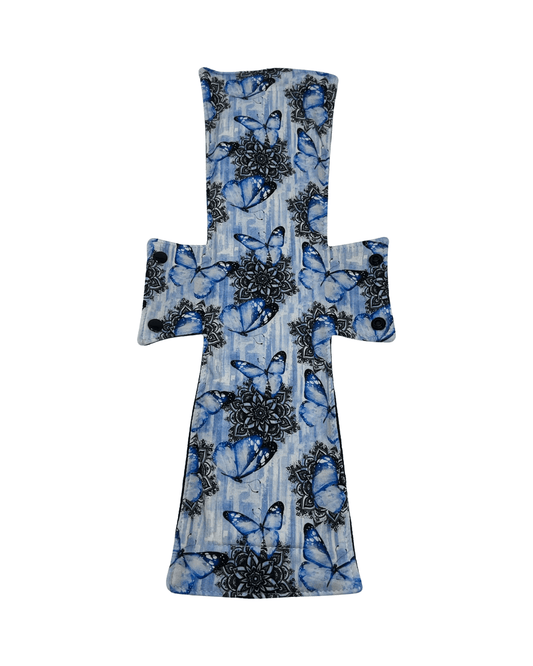 Butterfly Mandala Jersey Single Super Night/Postpartum Pad 16.5" - Tree Hugger Cloth Pads