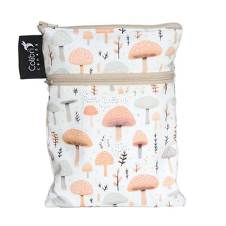 Colibri Mushrooms Dual Pocket Purse Sized Wet Bag - Tree Hugger Cloth Pads
