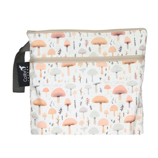 Colibri Mushrooms Dual Pocket Square Wet Bag - Tree Hugger Cloth Pads