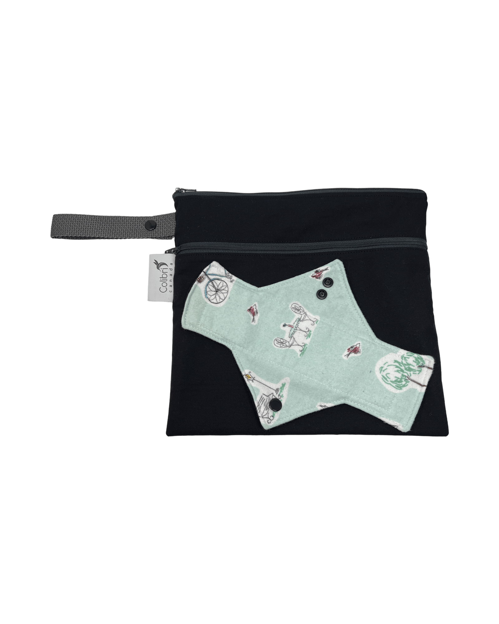 Colibri Pepper Dual Pocket Square Wet Bag - Tree Hugger Cloth Pads