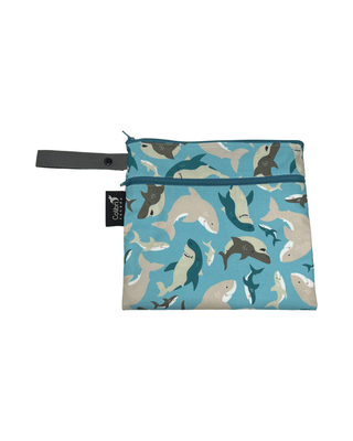Colibri Sharks Dual Pocket Square Wet Bag - Tree Hugger Cloth Pads