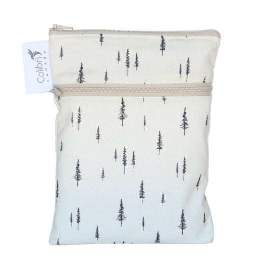Colibri Whispering Pine Dual Pocket Purse Sized Wet Bag - Tree Hugger Cloth Pads