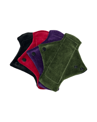 Dark Coloured Bamboo Pantyliners x4 - Tree Hugger Cloth Pads