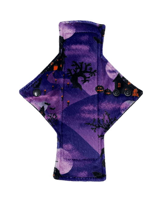 *Discounted* Imperfect placement Spooky Castles Limited Edition Minky Single Heavy Flow Day Pad - Tree Hugger Cloth Pads